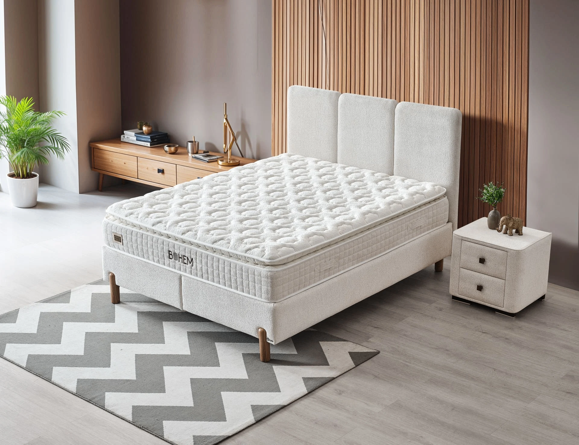 Postelja Boxspring postelja BOHEM — mehkoba in podpora za miren spanec | od 2. ...